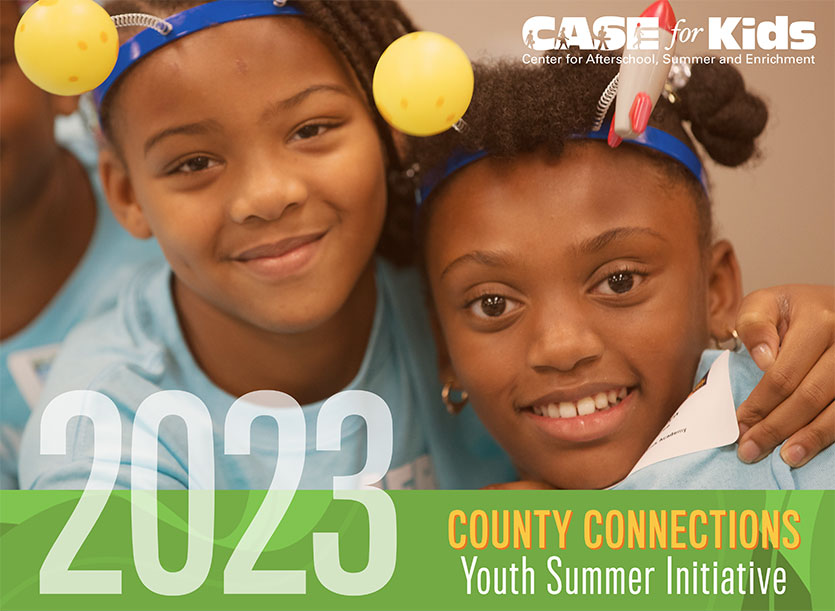 This is a graphic centerpiece for the 2023 County Connections Youth Summer Initiative